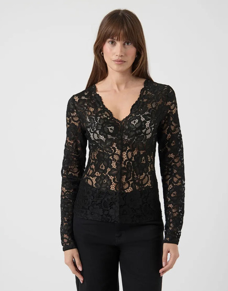  Yas Long Sleeved Top In Black 