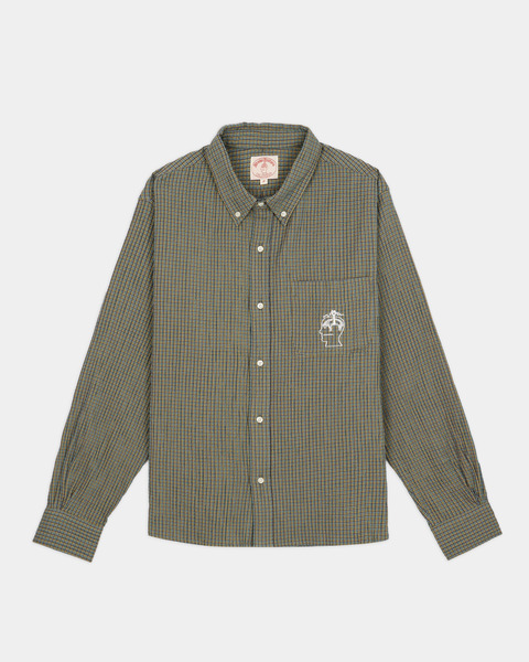  Brooks Brothers Brain Dead X Brooks Brothers California Check Oxford Button Up Shirt - Man Brain Dead X Brooks Brothers Green S 