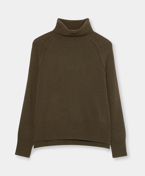  Brooks Brothers Cashmere Oversized Turtleneck - Woman Knitwear Green Xs 