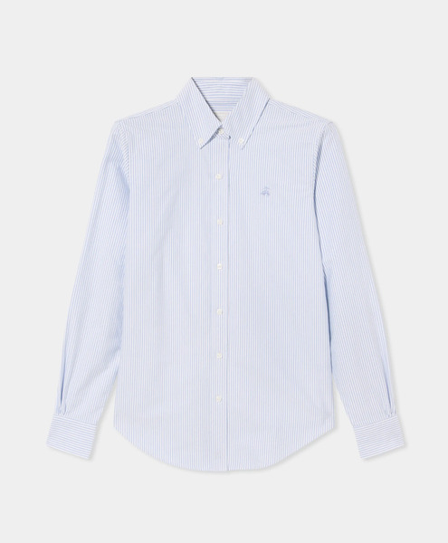  Brooks Brothers Classic Fit Striped Oxford Shirt With Button Down Collar - Woman Shirts And Blouses Blue 6 