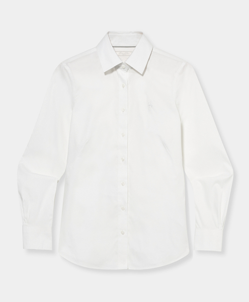  Brooks Brothers Fitted Non-iron Oxford Pinpoint Supima Shirt With Forward Point Collar - Woman Shirts And Blouses White 4 