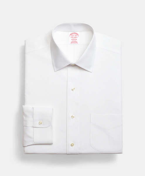 Brooks Brothers Regular Fit Non-iron Supima Oxford Pinpoint Shirt With Ainsley Collar - Man Dress Shirts White 16 