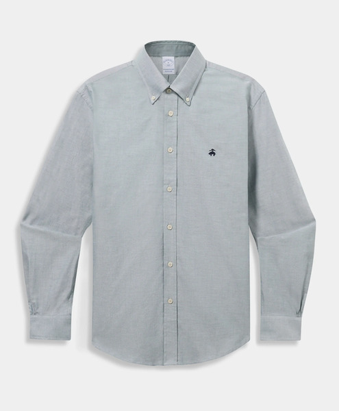 Brooks Brothers Regular Fit Striped Oxford Shirt With Button Down Collar - Man Casual Shirts Green L 