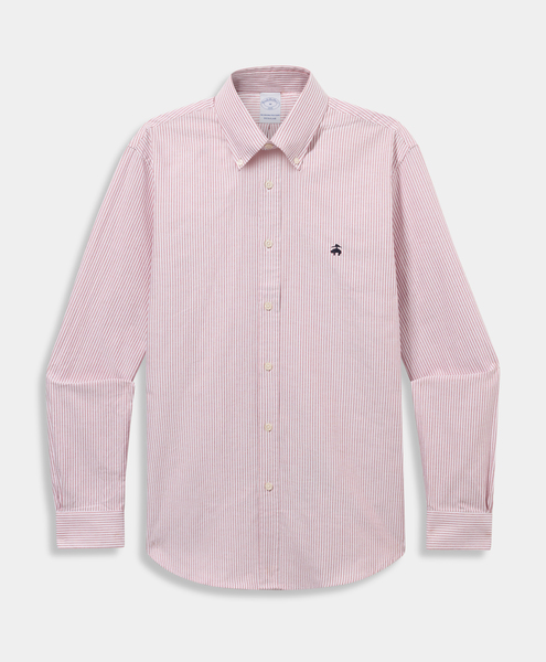  Brooks Brothers Regular Fit Striped Oxford Shirt With Button Down Collar - Man Casual Shirts Red Xxxl 