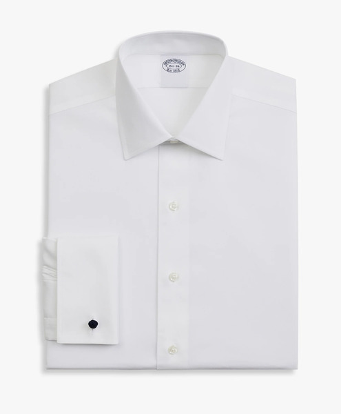  Brooks Brothers Slim Fit Non-iron Oxford Pinpoint Shirt With Ainsley Collar - Man Dress Shirts White 14h 