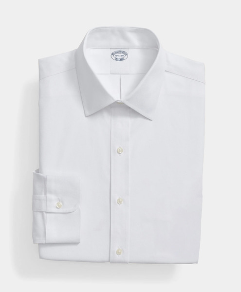  Brooks Brothers Slim Fit Non-iron Performance Shirt With Ainsley Collar - Man Dress Shirts White 16h 
