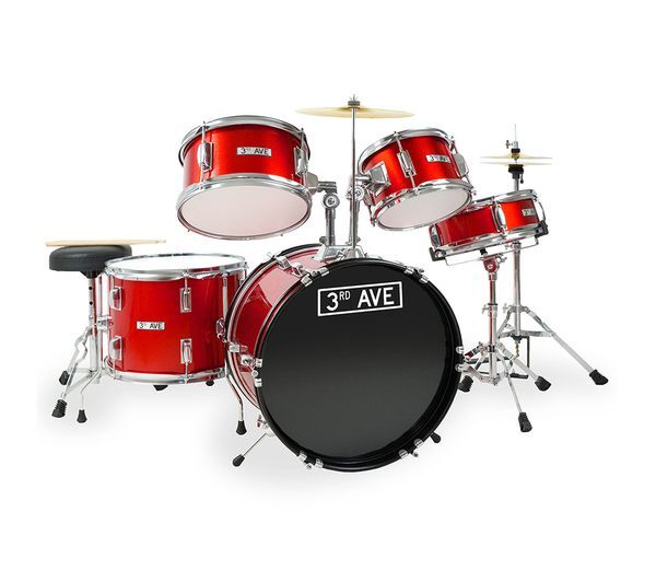  3rd Avenue Junior 5-piece Drum Kit - Red 