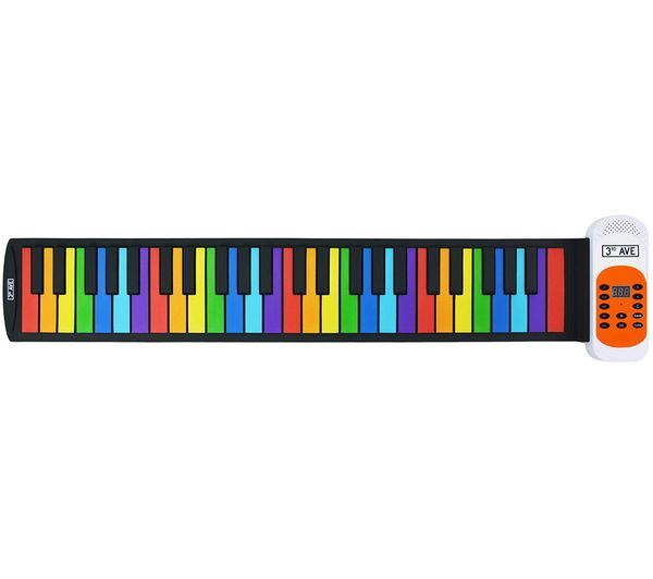  3rd Avenue 49-key Soft-touch Piano Roll-up Keyboard - Rainbow 