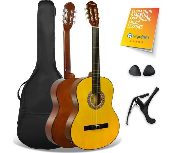  3rd Avenue Xf Full Size 4/4 Classical Guitar Bundle - Natural 