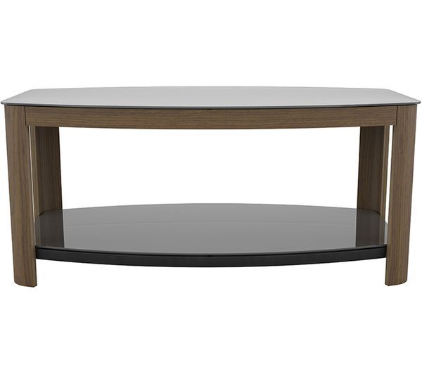  Avf Affinity 1000 Ft100affw Coffee Table - Walnut & Black Glass 
