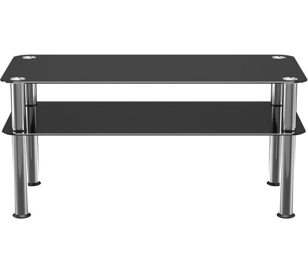  Avf Sdct8040 Coffee Table - Black & Chrome 
