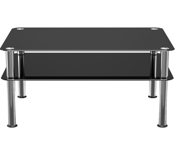  Avf Sdct8060 Coffee Table - Black & Chrome 