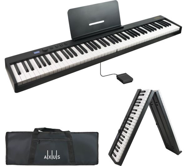  Axus Axf12 Folding Digital Piano - Black 
