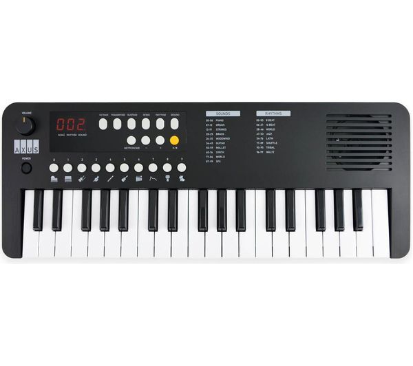 Axus Axus 37-note Mini Portable Keyboard For Beginners - Black 