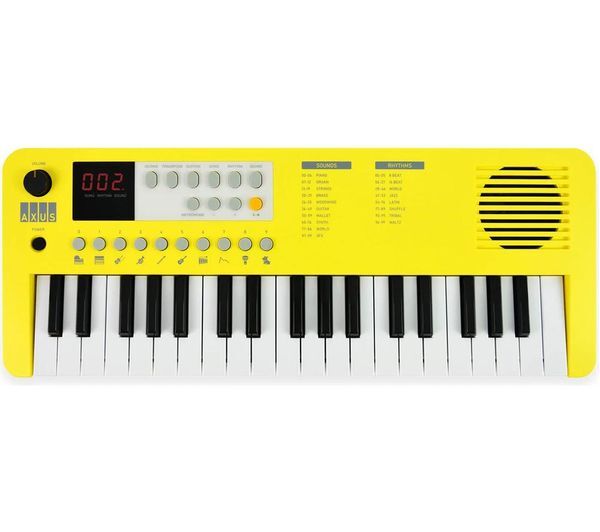  Axus Axus 37-note Mini Portable Keyboard For Beginners - Yellow 