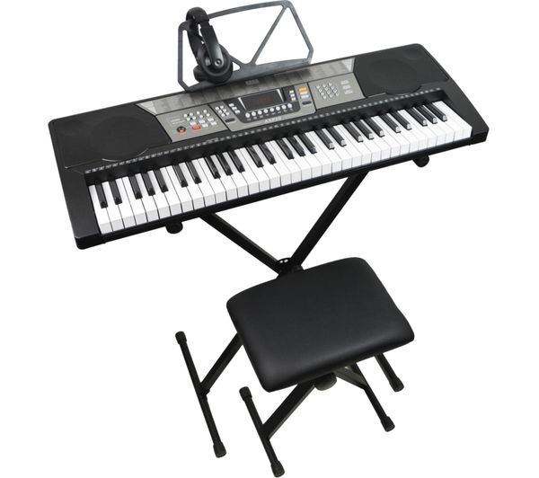  Axus Portable Electronic Keyboard Bundle - Black 