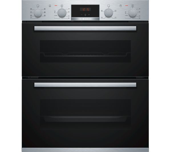  Bosch Series 4 Nbs533bs0b Electric Built-under Double Oven - Stainless Steel 