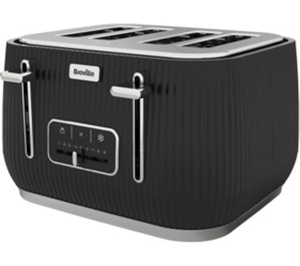  Breville Linear Vtr030 4-slice Toaster - Black & Chrome 