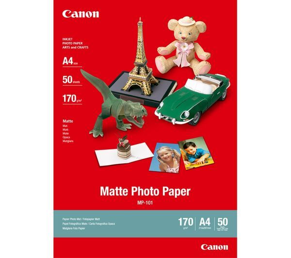  Canon Mp-101 A4 Matte Photo Paper - 50 Sheets 