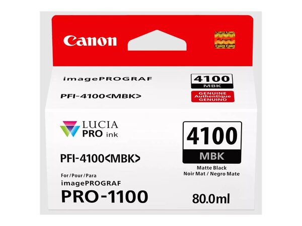  Canon Pfi-4100 Mbk - Matte Black - Original - Ink Tank 