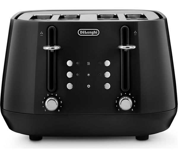  Delonghi Eclettica Cty4003.bk 4-slice Toaster - Black 