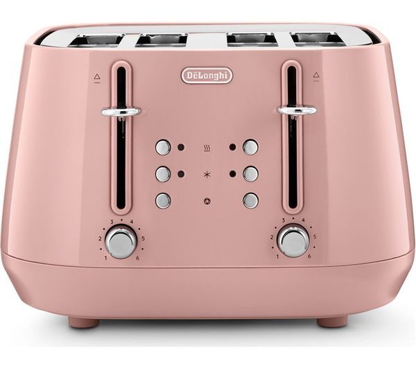  Delonghi Eclettica Cty4003.pk 4-slice Toaster - Pink 