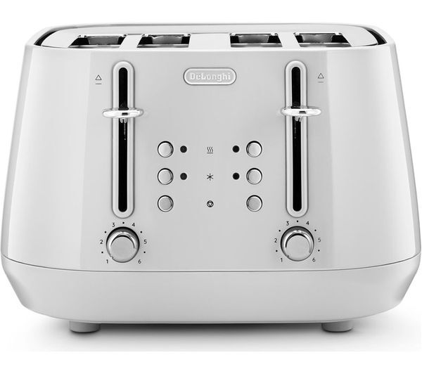  Delonghi Eclettica Cty4003.wh 4-slice Toaster - White 