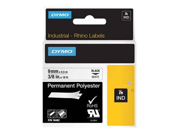  Dymo - Permanent Tape - 1 Cassette(s) - Roll (0.9 Cm X 5.5 M) 