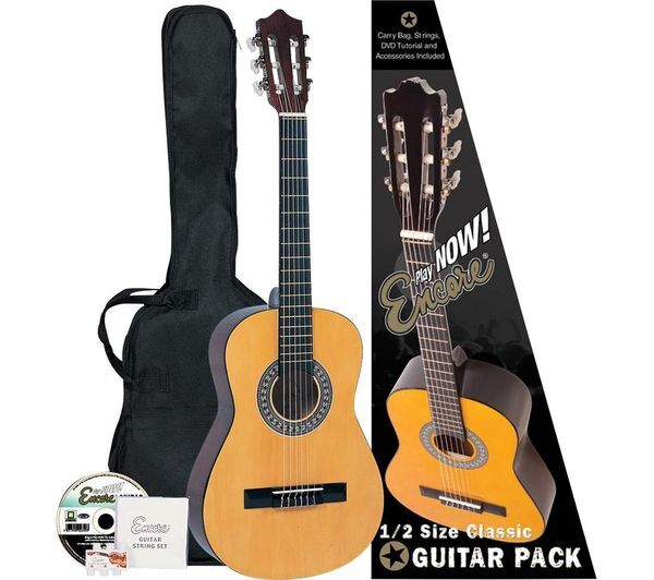  Encore Enc12oft Acoustic Guitar Bundle - Natural 