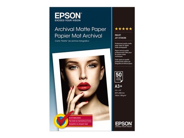  Epson Archival - Paper - Matte - 50 Sheet(s) - Super A3/b - 192 G/m² 