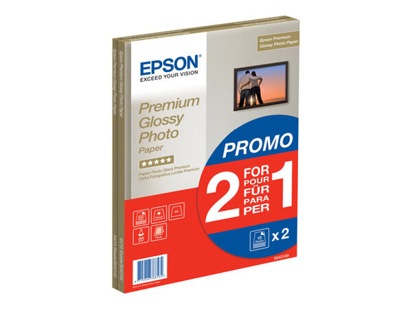 Epson Premium Glossy Photo Paper Bogof - Photo Paper - Glossy - 15 Sheet(s) - A4 - 255 G/m² (pack Of 2) 