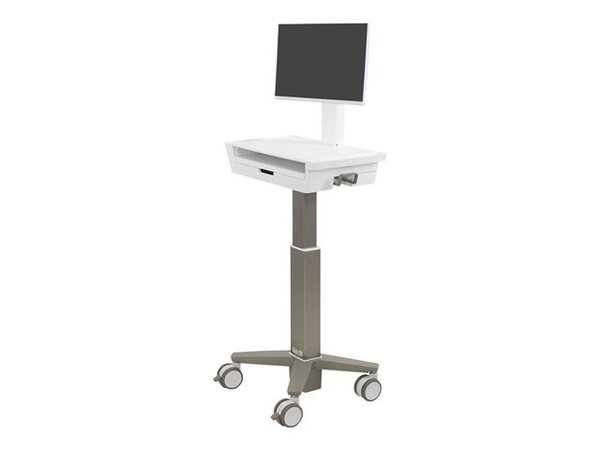  Ergotron Carefit Slim 2.0 Cart - Light-duty - For All-in-one / Lcd Display - Drawer (1x1) - White, Warm Grey 