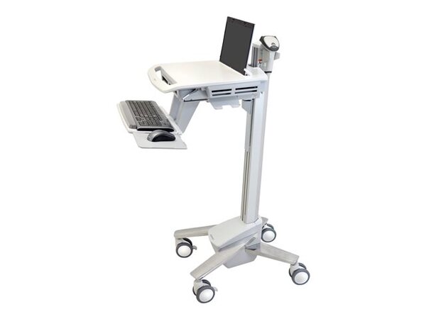  Ergotron Styleview Sv40 Cart - Constant Force Technology - For Notebook / Keyboard / Mouse / Barcode Scanner - Light Duty - Grey, White, Polished Aluminium 