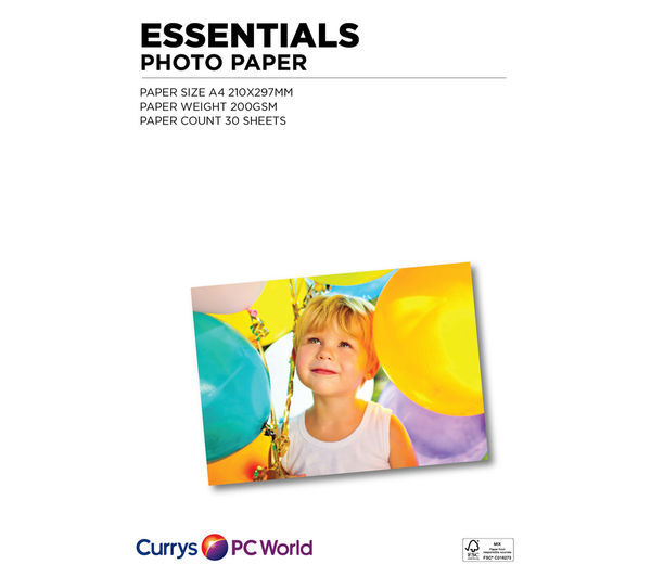  Essentials A4 Photo Paper - 30 Sheets 