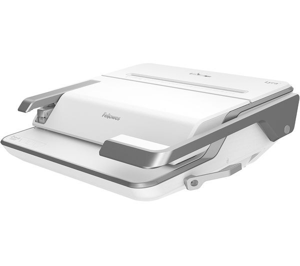  Fellowes Lyra 3-in-1 Hole Punch Binding Machine - White & Grey 