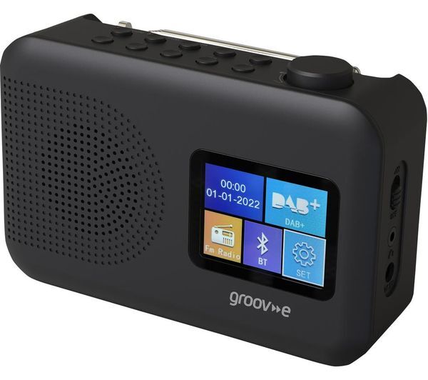  Groov-e Berlin Gvdr06bk Portable Dab/fm Bluetooth Radio - Black 