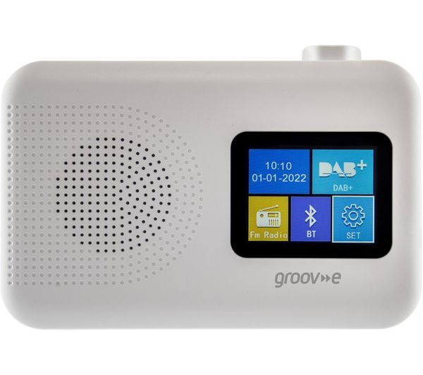  Groov-e Berlin Gvdr06we Portable Dab/fm Bluetooth Radio - White 