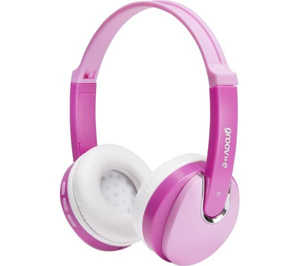  Groov-e Kidz Wireless Bluetooth Kids Headphones With Functions Control Pink 