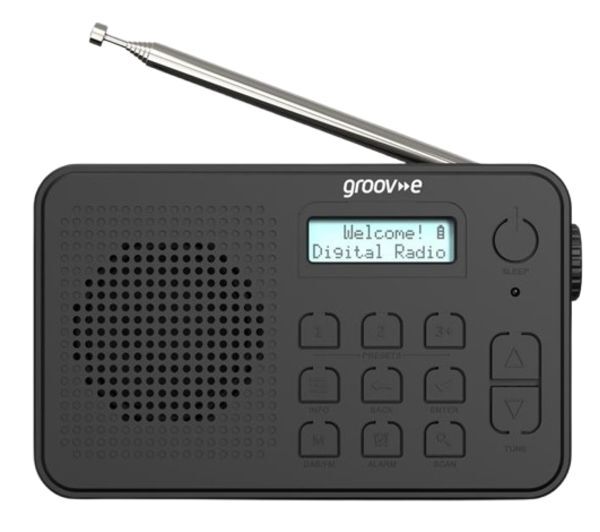 Groov-e Madrid Portable Dab/fm Bluetooth Radio - Black 
