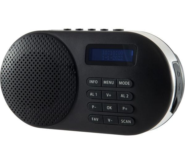  Groov-e Milan Gv-dr05 Portable Dab/fm Bluetooth Radio - Black 
