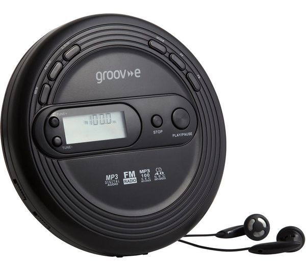  Groov-e Retro Gv-ps210-bk Personal Cd Player With Radio - Black 