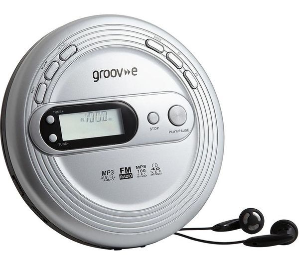  Groov-e Retro Series Gv-ps210 Personal Cd Player With Radio - Silver 