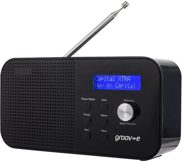  Groov-e Venice Gvdr04bk Portable Radio - Black 