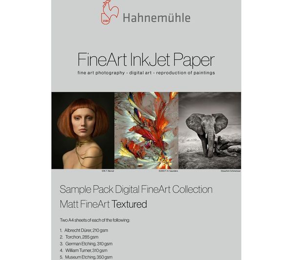  Hahnemuehle Digital Fineart Sample Pack A4 Matte Photo Paper - 12 Sheets 