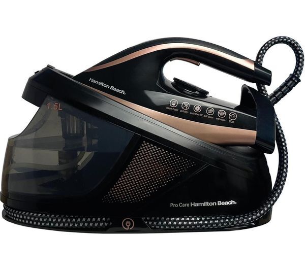  Hamilton Beach Pro Care Hb268sgbg Steam Generator Iron - Black & Gold 