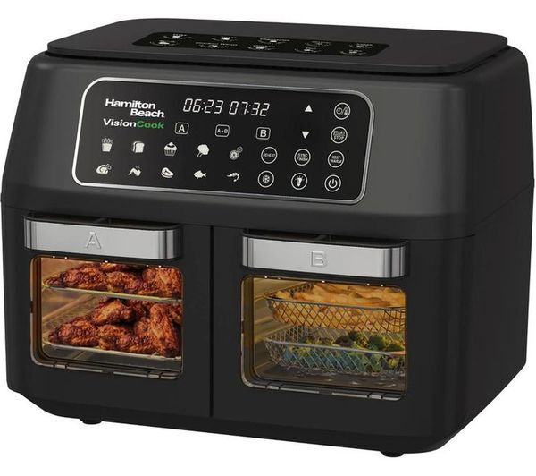  Hamilton Beach Visioncook Hb2116a Dual Air Fryer - Black 