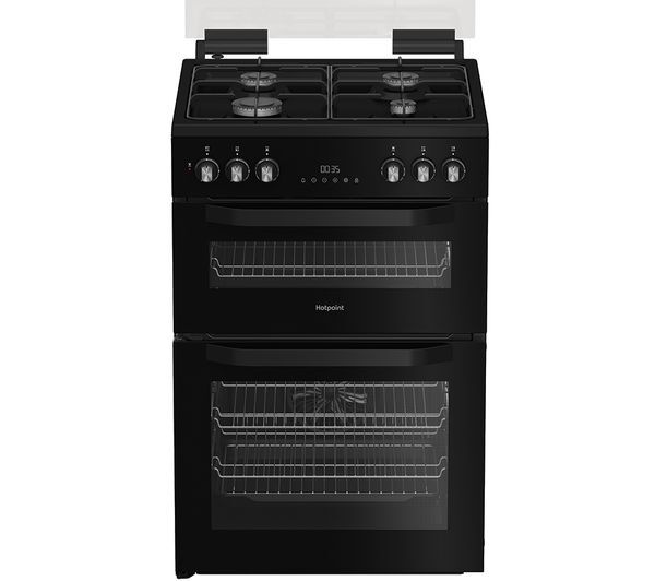  Hotpoint Multiflow Hdd6gdc2b1 60 Cm Dual Fuel Cooker - Black 