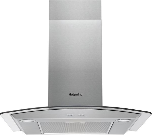  Hotpoint Phgc6.4 Flmx Chimney Cooker Hood - Silver 