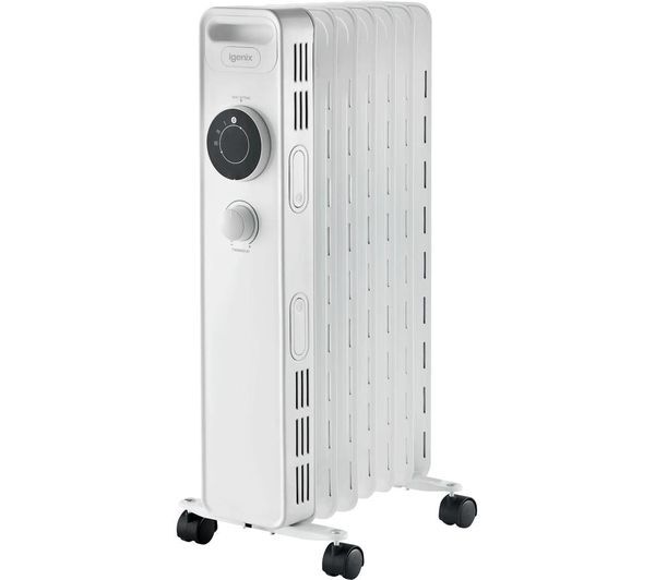  Igenix Ig2615 Portable Oil-filled Radiator - White 