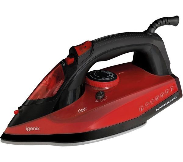  Igenix Powersteam Pro Ig3126 Steam Iron - Red & Black 